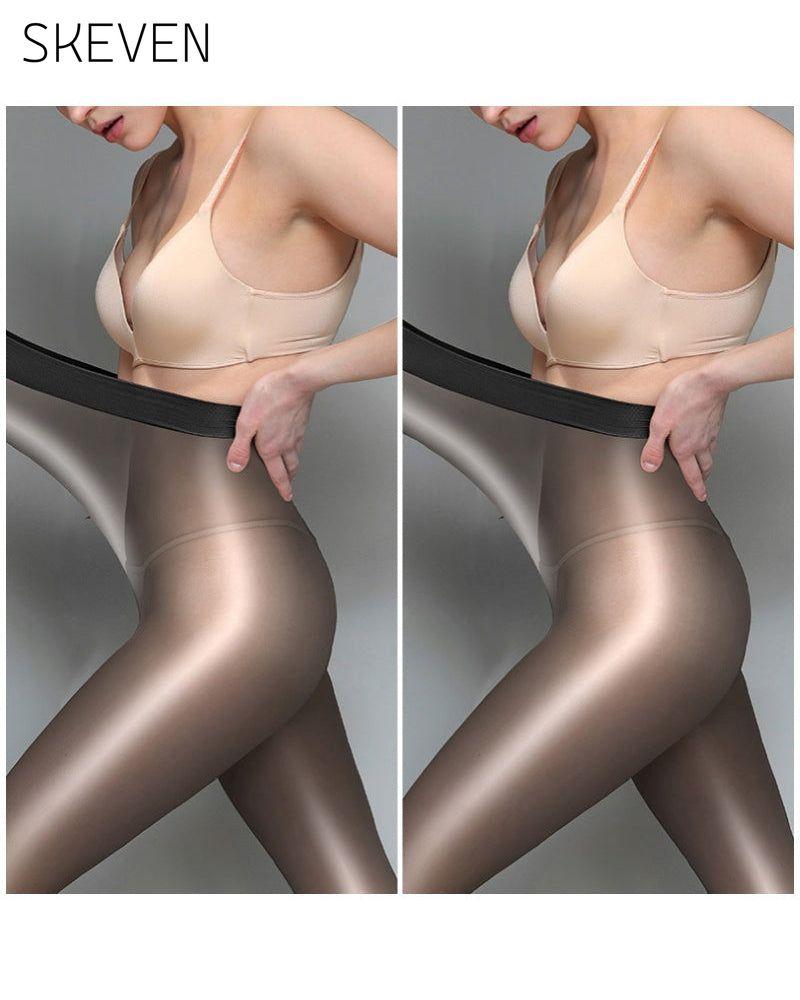 Collants transparents brillants pour femmes