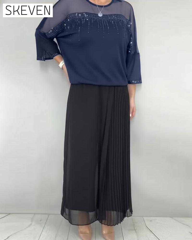 Mesh Splicing Loose Blouse
