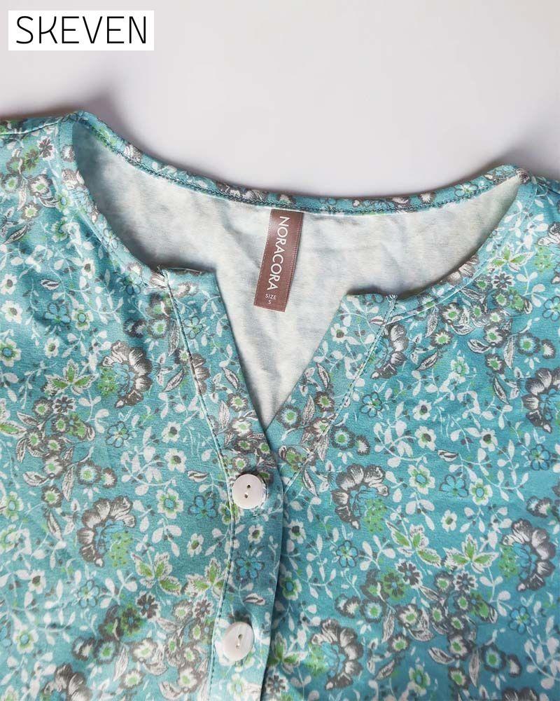 Elegant printed button-down dress casual dresses spring summer