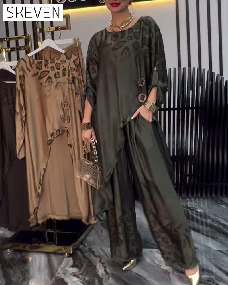 Temperamental Printed Irregular Suit