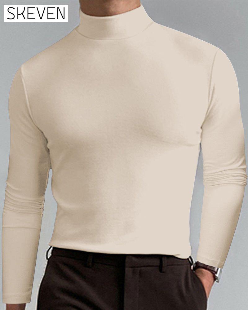 Herren-Langarmshirt mit schmalem Ausschnitt