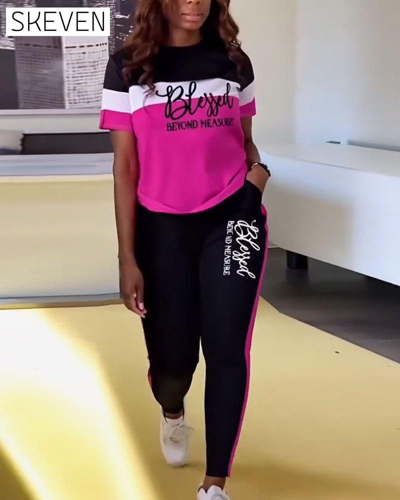 Zweiteiliges Set aus lässigen Sport-T-Shirts