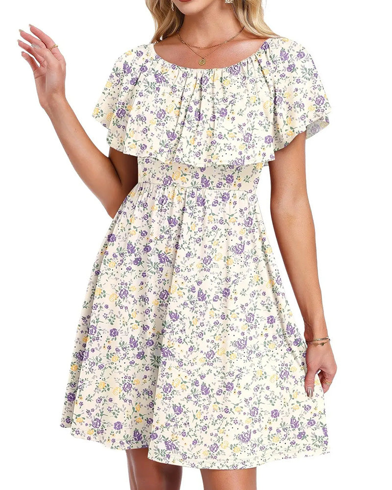 Floral Off-Shoulder Midi Dress