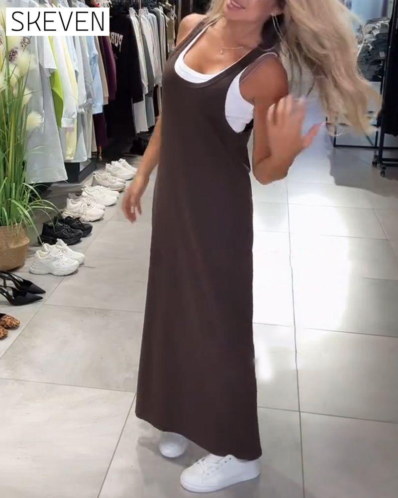 Slimming Suspender Casual Dress