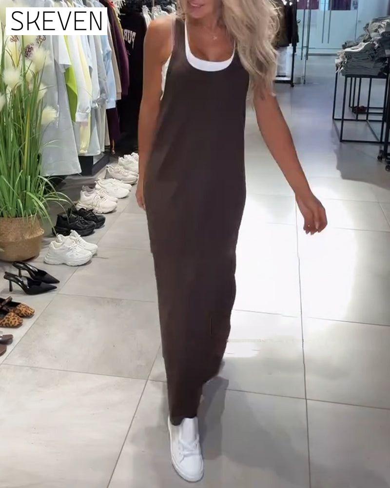 Slimming Suspender Casual Dress