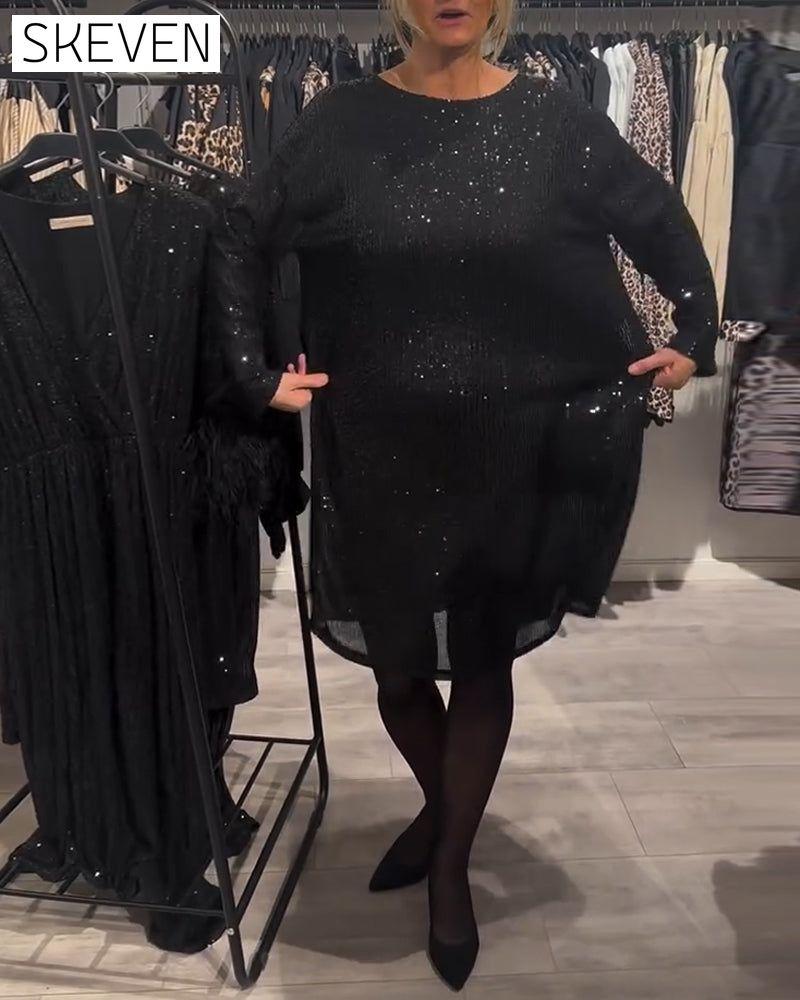 Elegantes rückenfreies Paillettenkleid mit Trägern