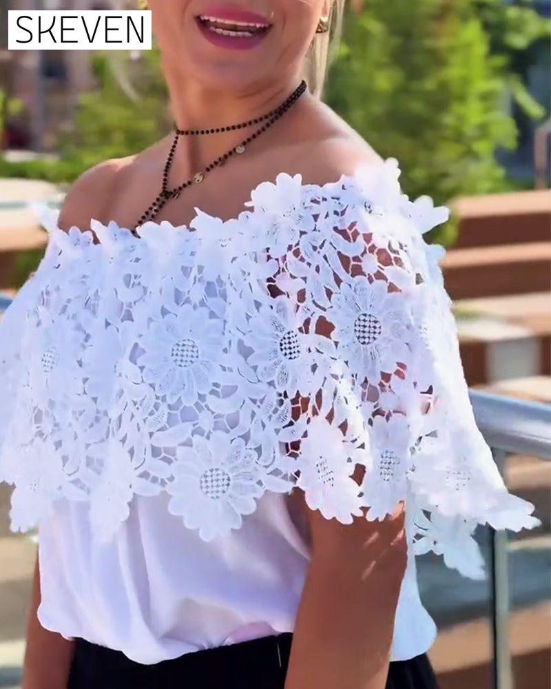 Blouse en dentelle tendance