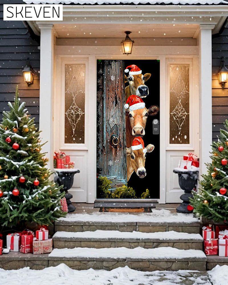 🌟2025 Christmas And Halloween Front Door Decoration