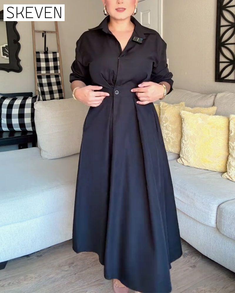 Robe chemise à revers