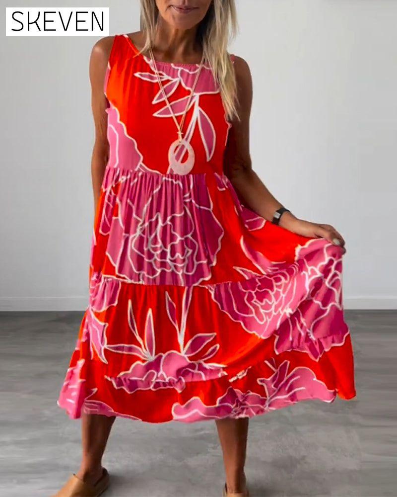 Women's patchwork printed dress