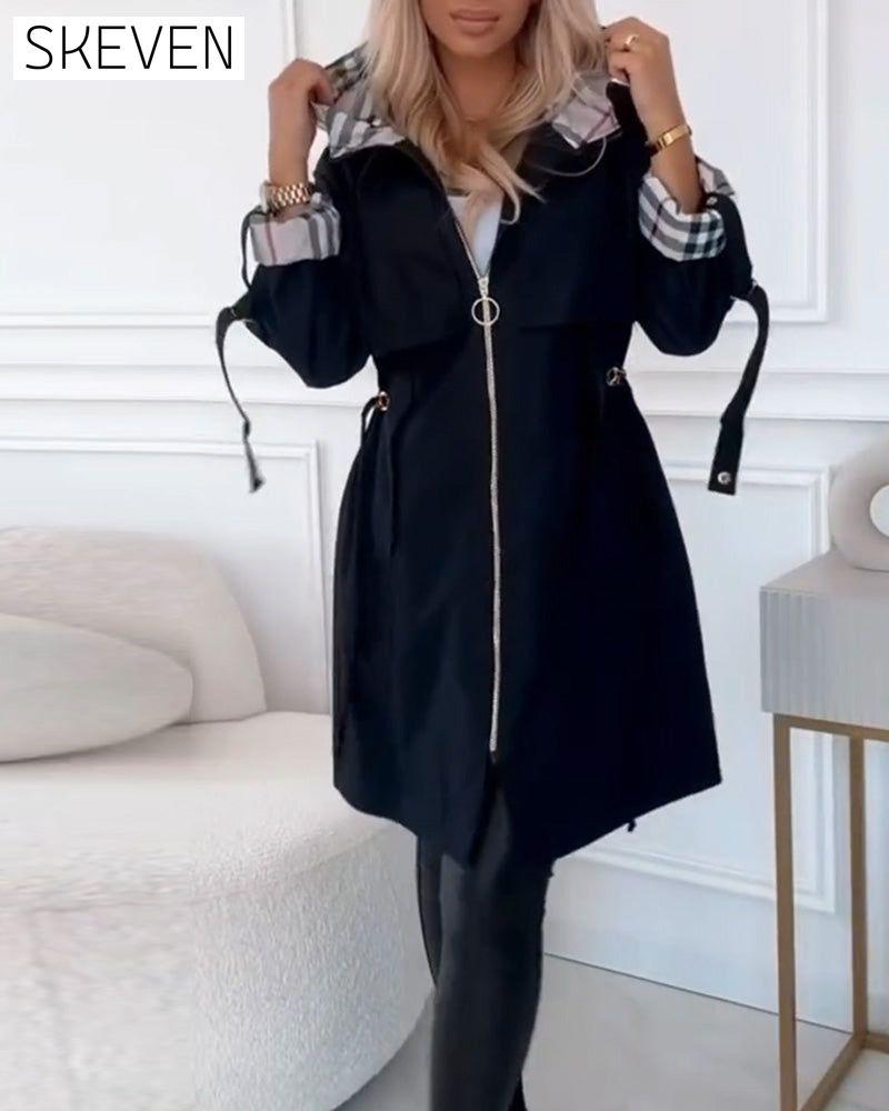 Kapuzenjacke Trenchcoat