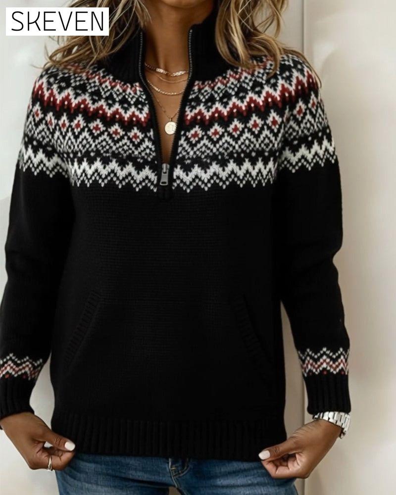 Vintage Half-Zip Collar Pullover