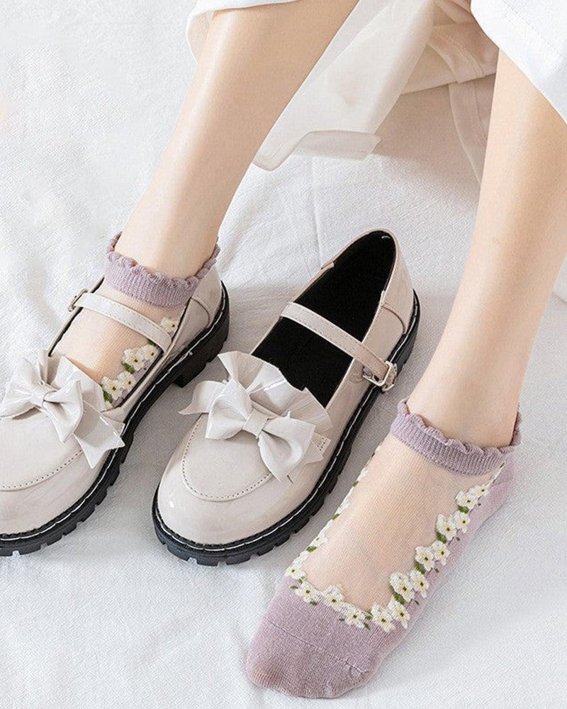 Summer Floral Breathable Socks