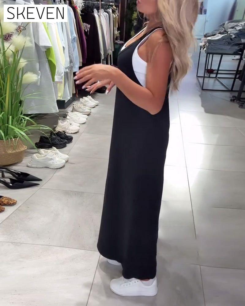Slimming Suspender Casual Dress