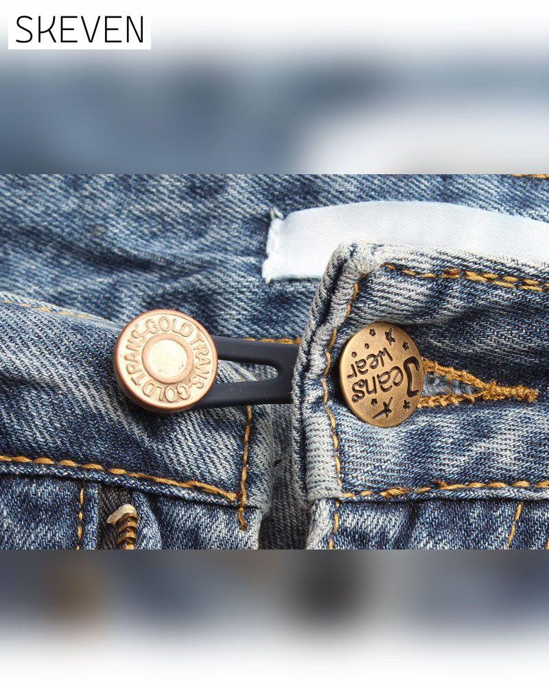 Bouton d'extension de taille en métal à ressort pour jeans