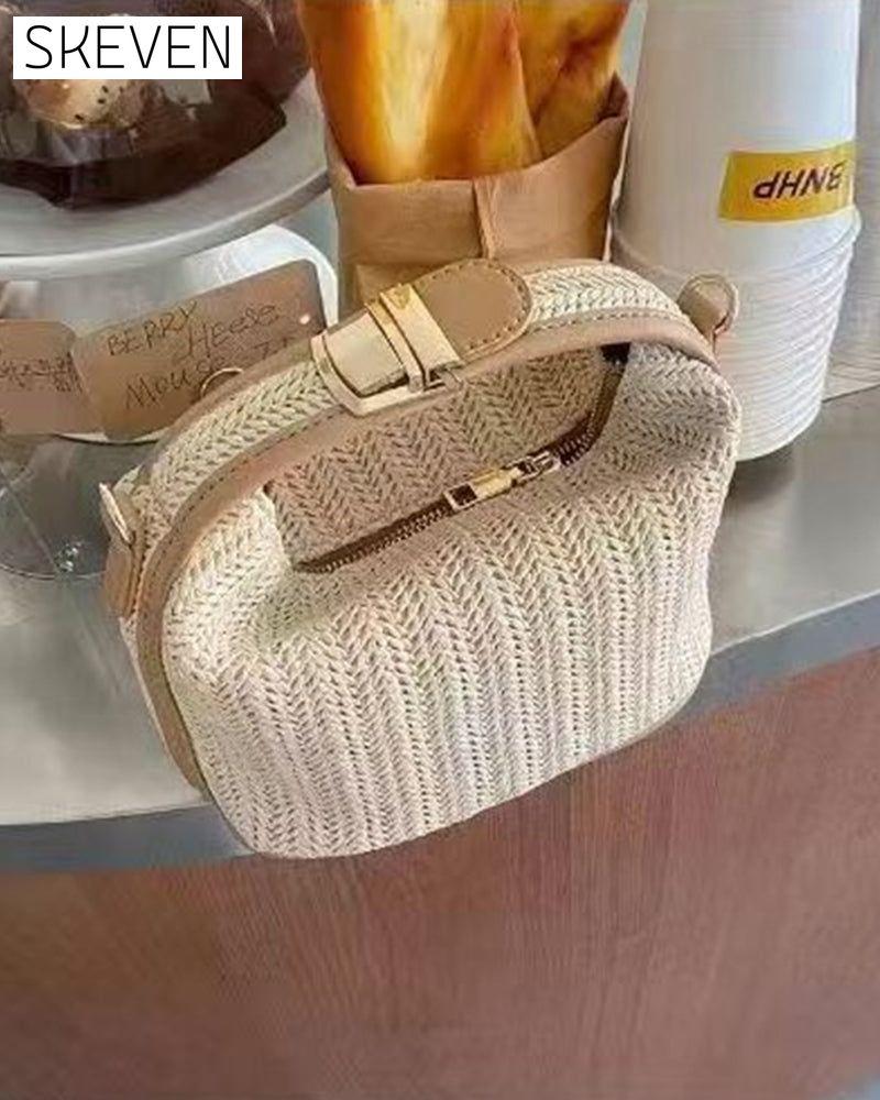 Straw Woven Lunch Box Bag