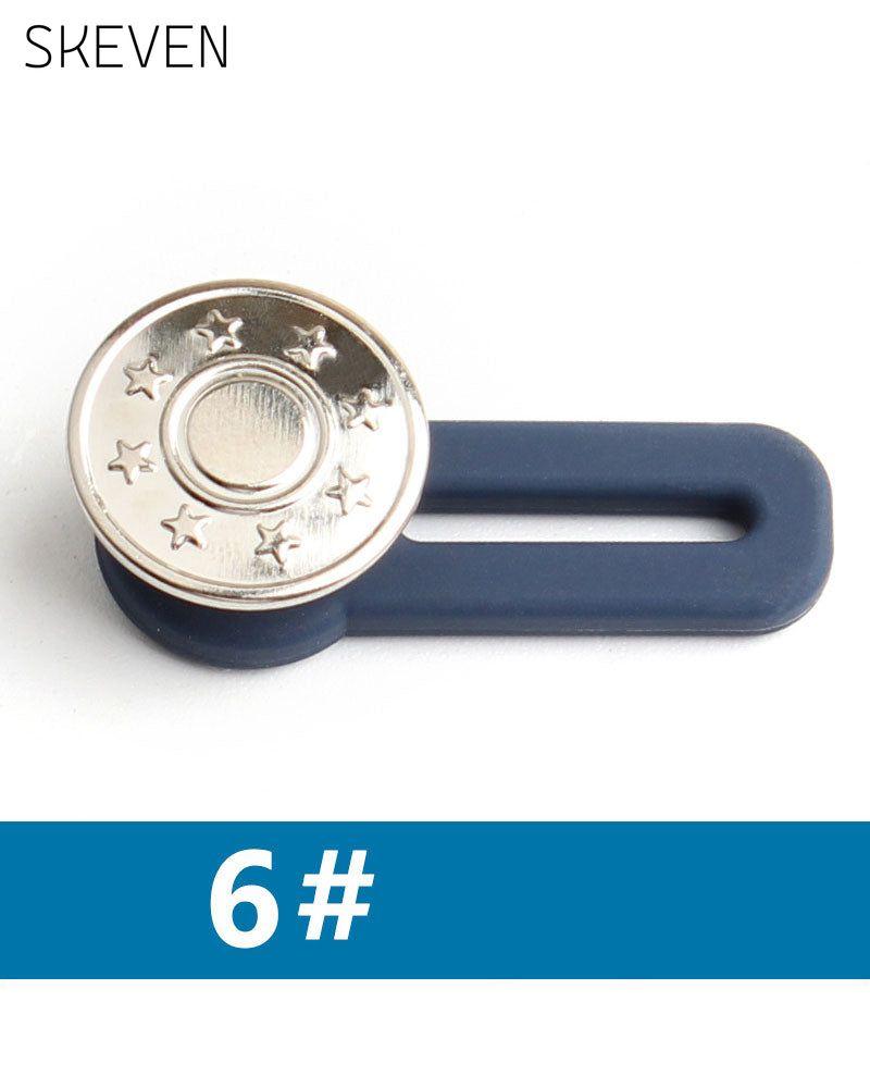 Bouton d'extension de taille en métal à ressort pour jeans