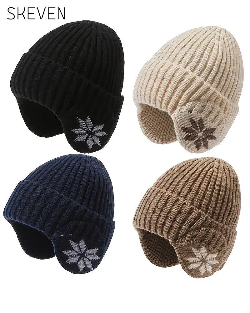 1 Stück Damen-Wintermütze mit Fleecefutter und Fleeceohren