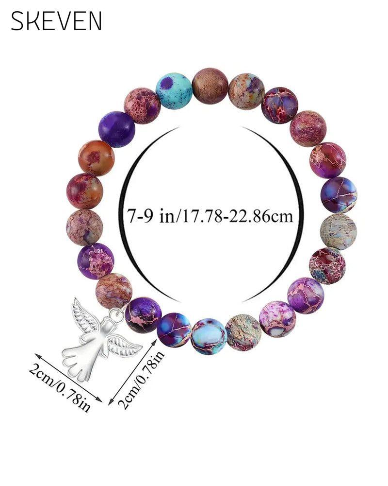 Angel wings healing crystal bracelet