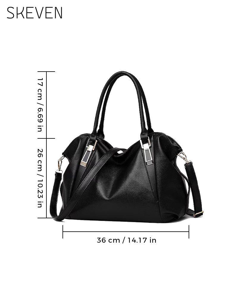 Sac à main en cuir souple grande capacité pour femme 