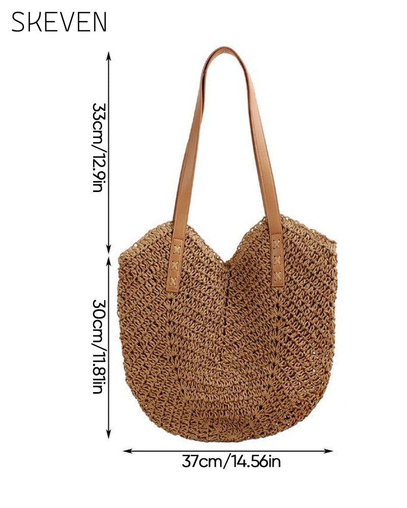 Strohtasche mit Umhängetasche
