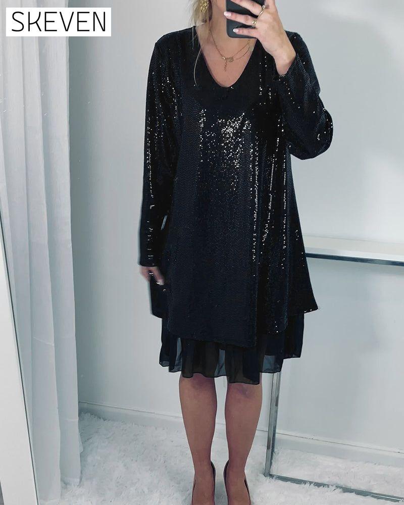 Robe élégante et ample à manches longues