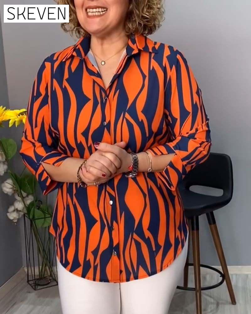 Bedruckte Freizeitbluse