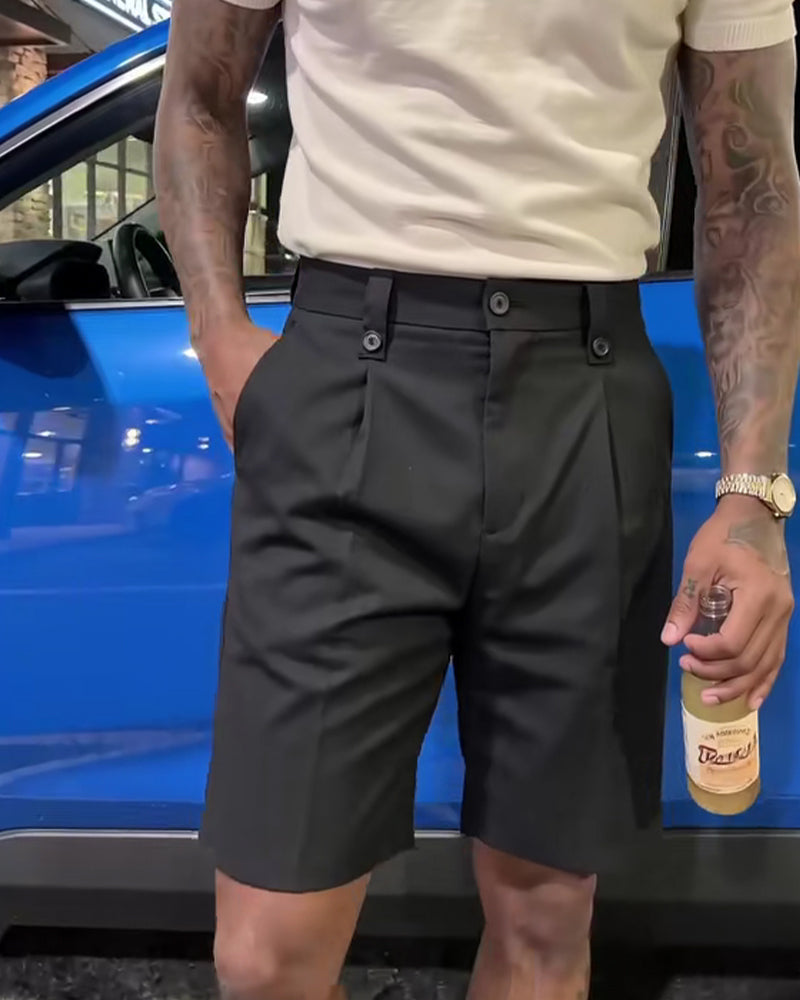 Casual Versatile Men's Suit Shorts