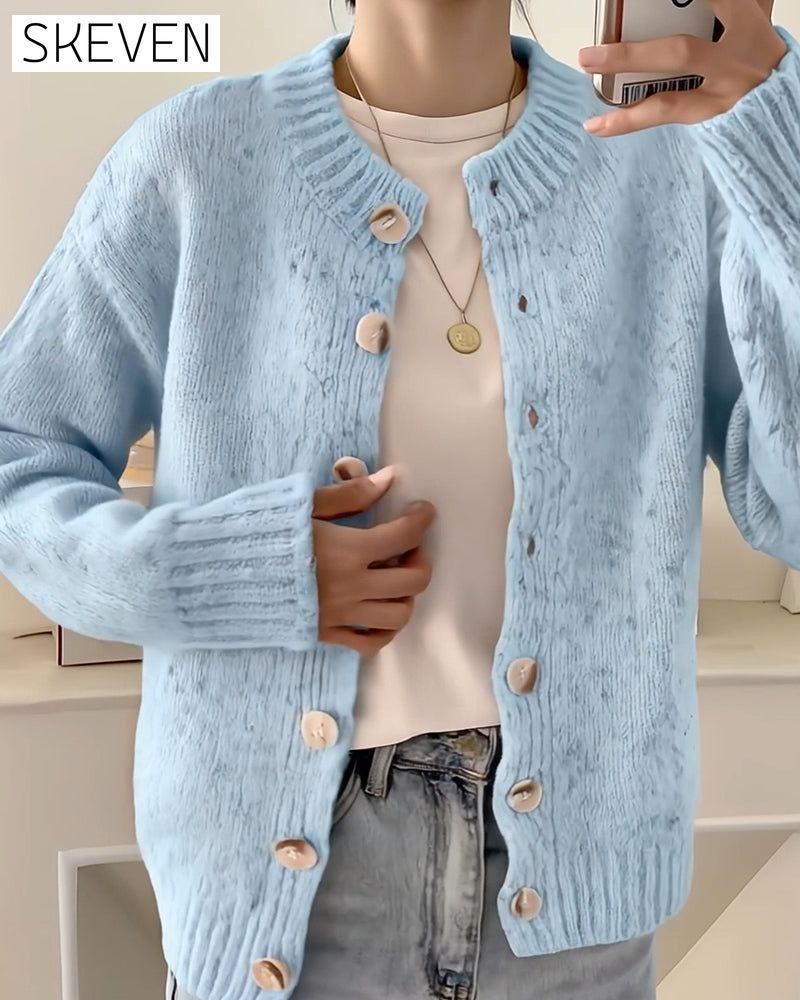 Bequemer, einfarbiger Cardigan