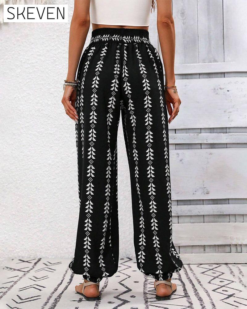 Geometric Print Casual Bloomers