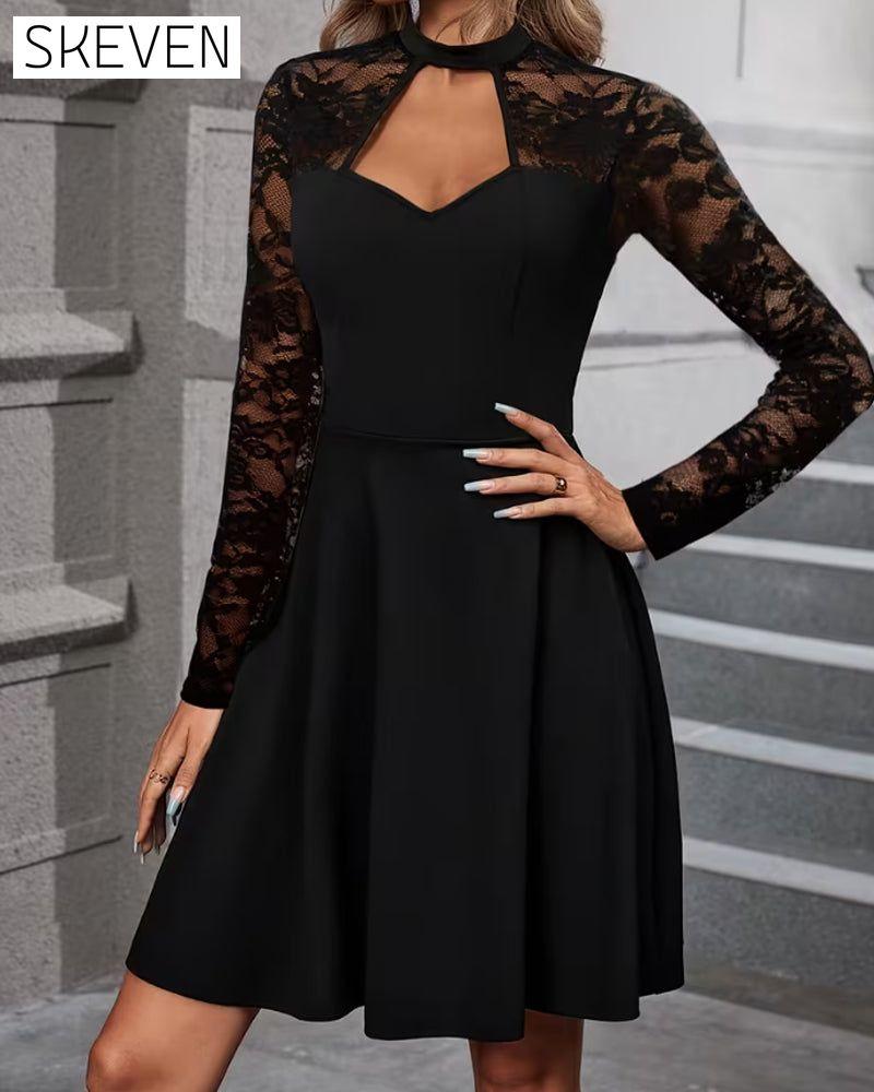 Lace Patchwork Fashion Party Dress