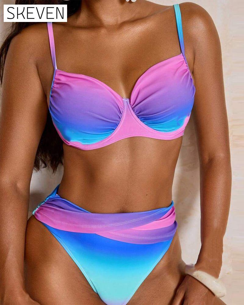 Gradient Push-Up Bra Sexy Bikini