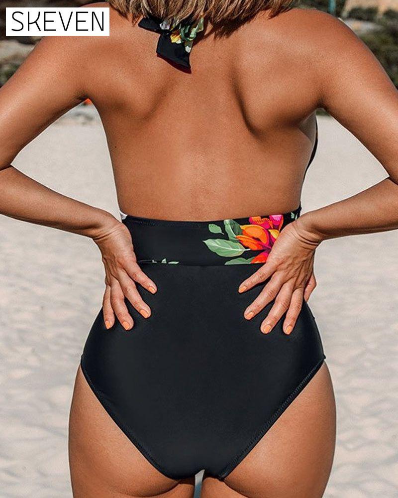 Maillot de bain une pièce à fleurs