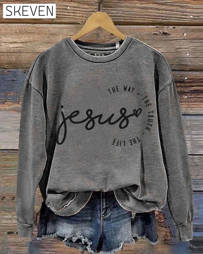 Jesus The Way The Truth The Life Casual Sweatshirt 2024 f/w Mental Health spring sweatshirts