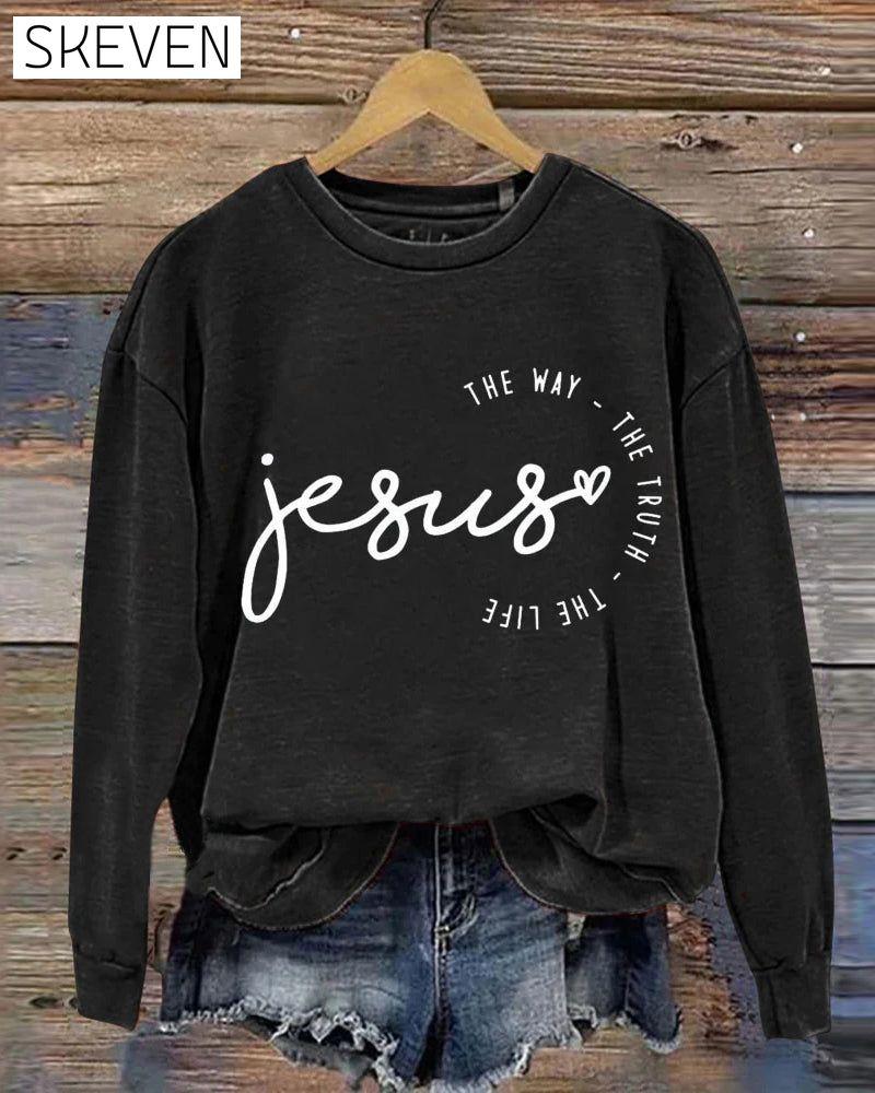 Jesus The Way The Truth The Life Casual Sweatshirt 2024 f/w Mental Health spring sweatshirts