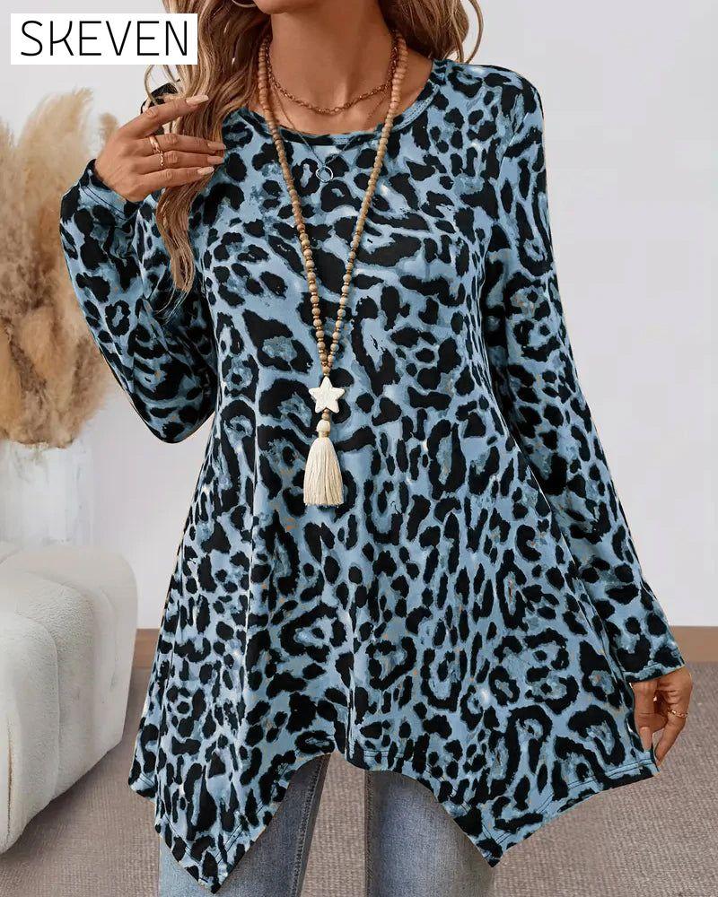 Leopard Print Casual Versatile T-shirt