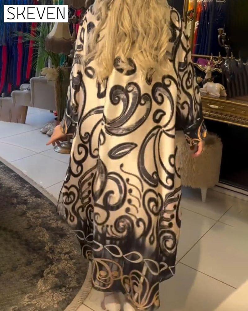robe imprimée ample et élégante