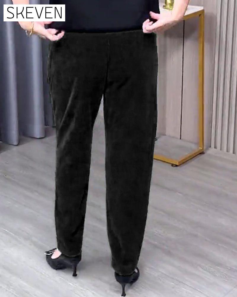 Solid Color Stretch Skinny Pants