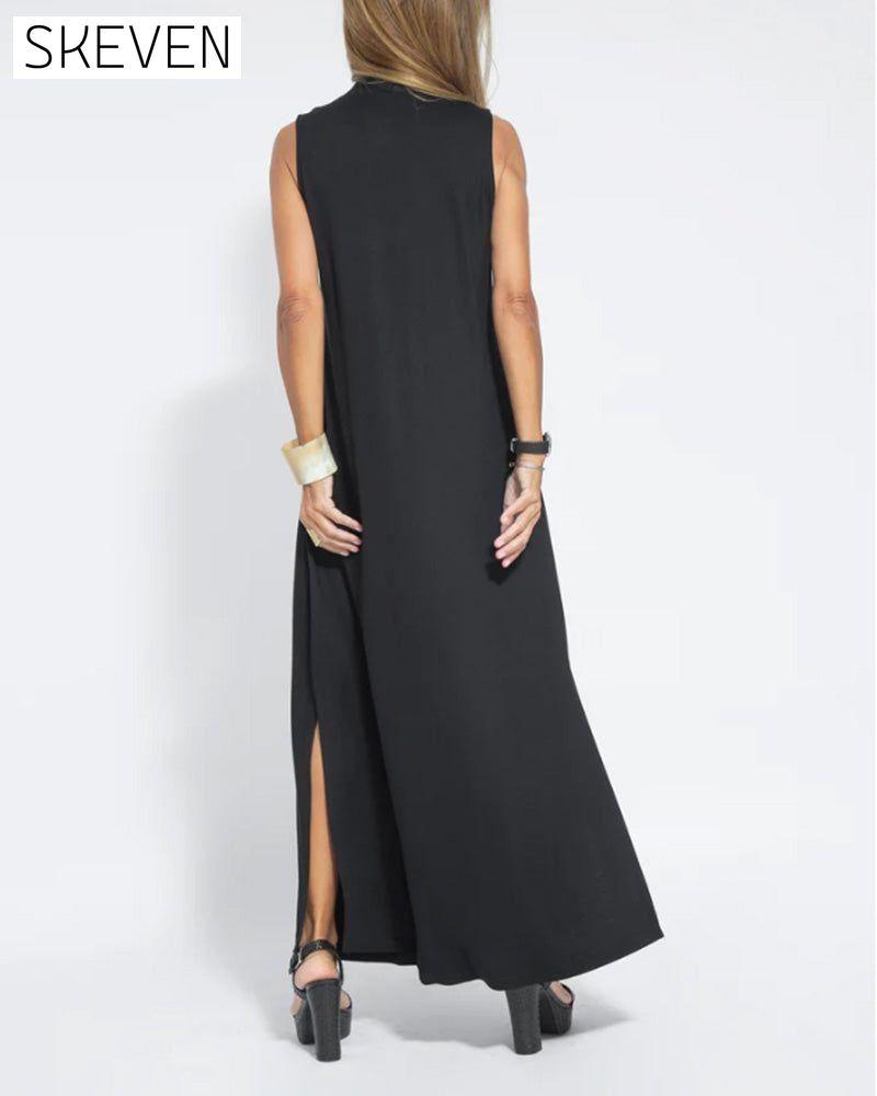 V-neck sleeveless solid color dress 23BF Casual Dresses Clothes Dresses Spring Summer