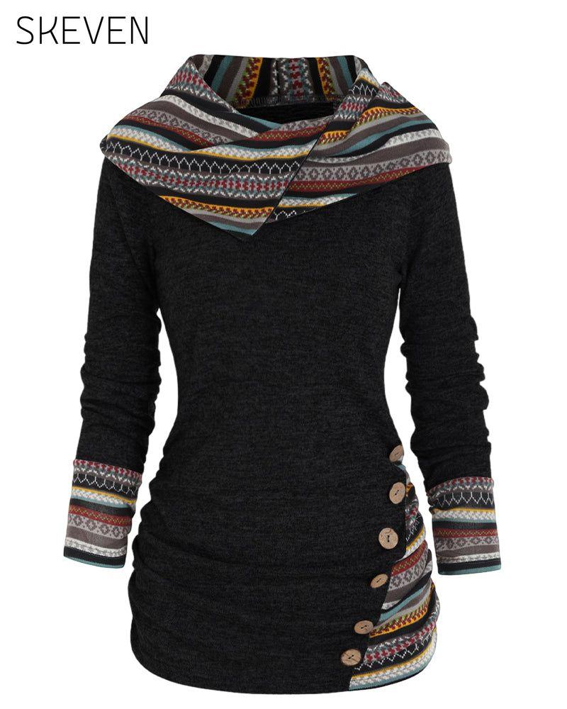 Lässiger Hoodie in Kontrastfarbe