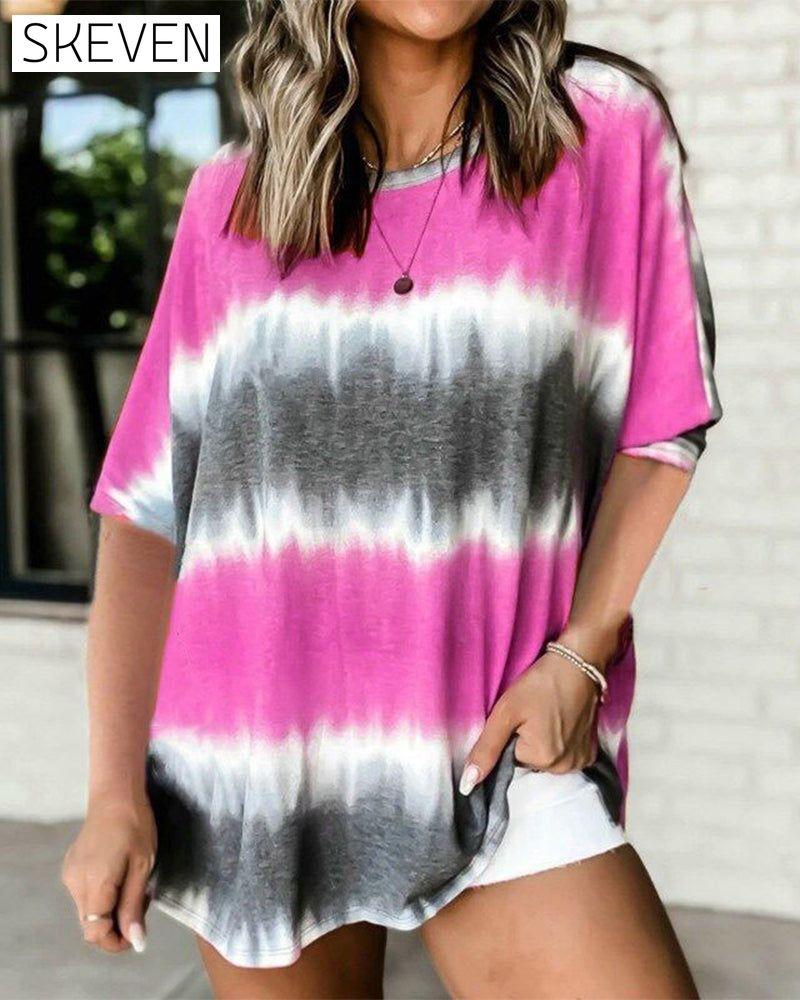 Tie Dye T-shirt with Short Sleeves