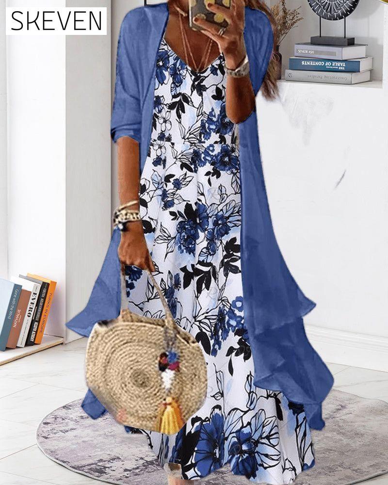 Floral print two-piece set 23BF Casual Dresses Clothes Dresses Spring Summer Two-Piece Sets