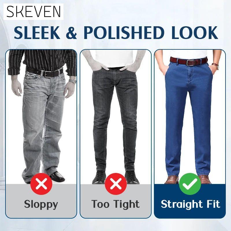 Jeans stretch coupe droite classique pour homme