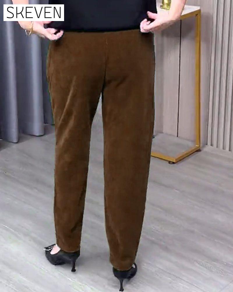 Solid Color Stretch Skinny Pants