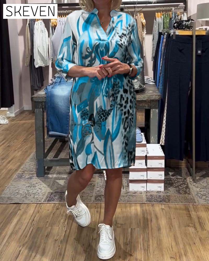 Women's daily casual color dress