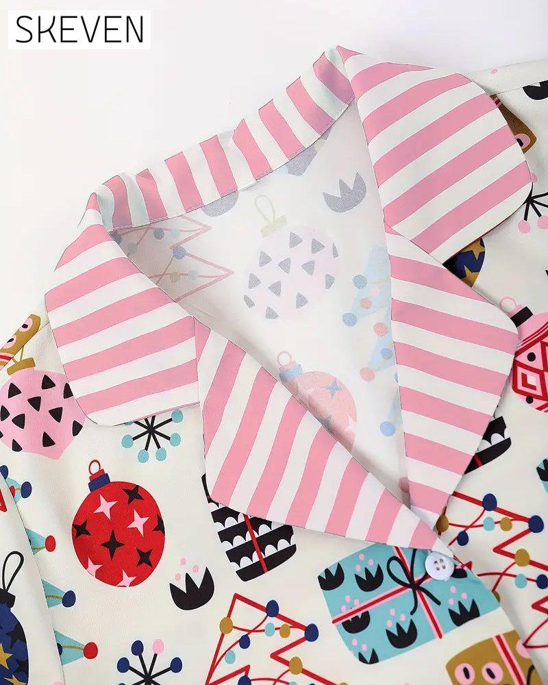 Bedrucktes, lässiges zweiteiliges Home-Set