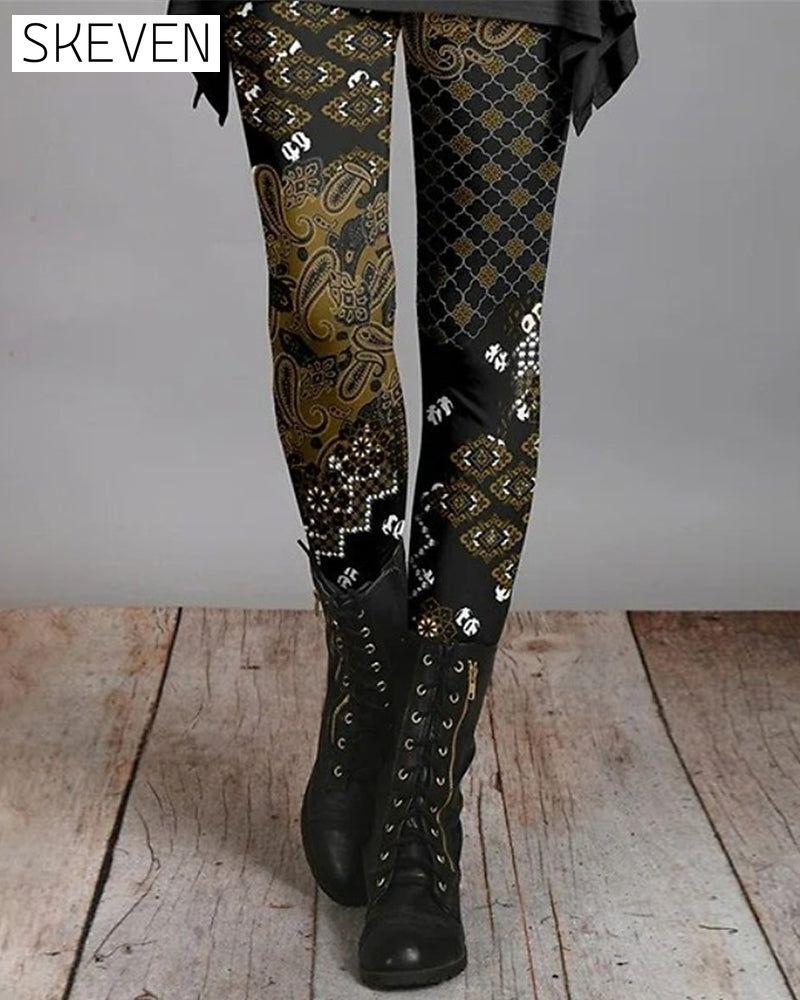 Leggings rétro style ethnique