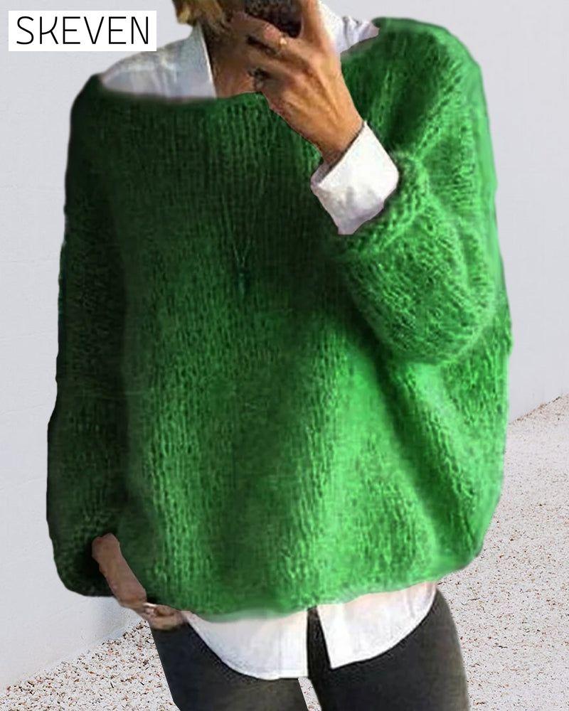 Round neck solid color sweater 2023 f/w 23BF pullovers
