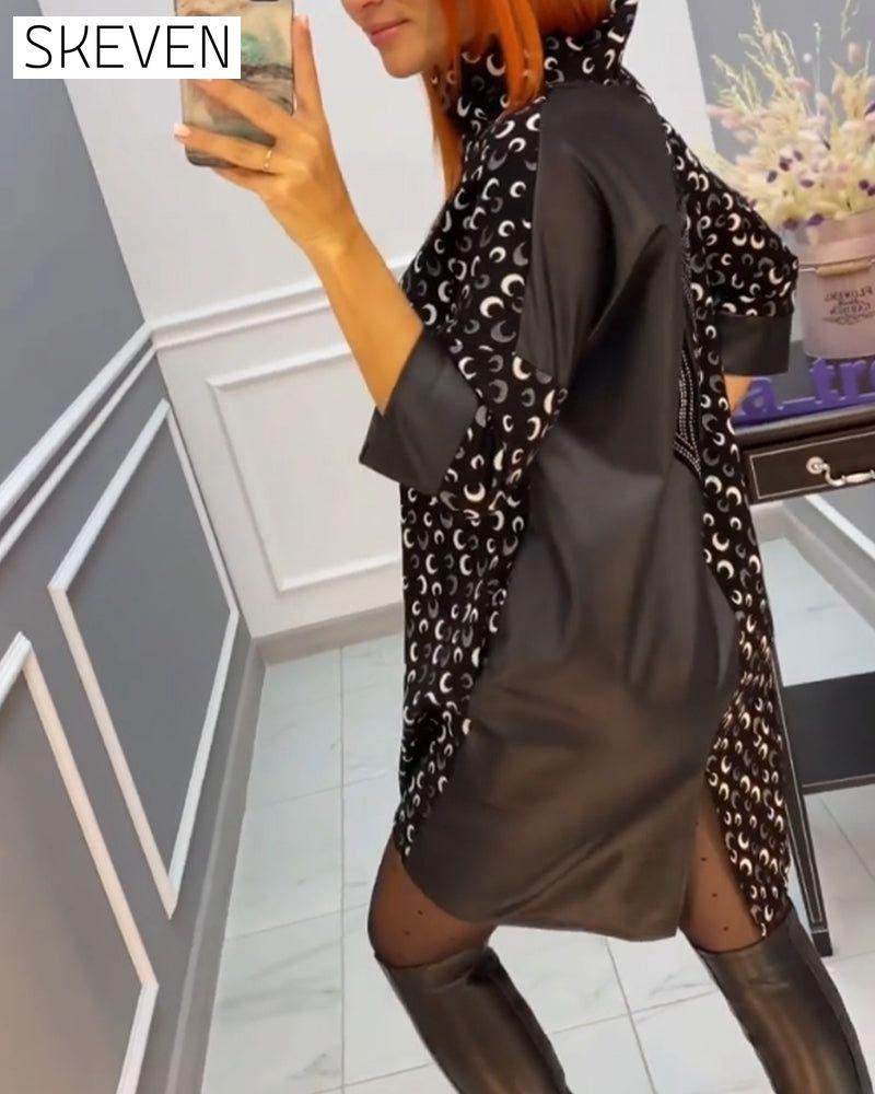 Casual butterfly printed dress