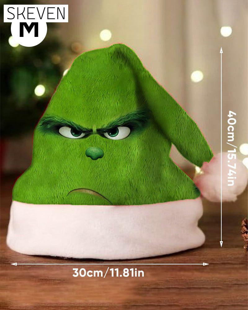 Unisex christmas print plush hat